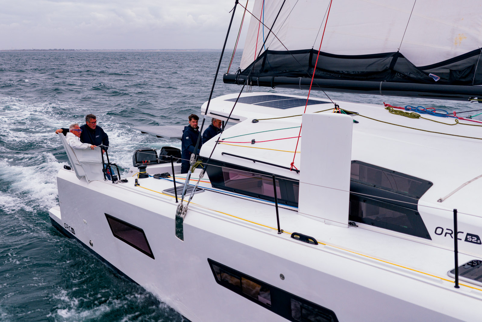 The daggerboards are slightly shorter than those of the ORC 50, having been modified to be compatible with the daggerboard wells of the Outremer 45.