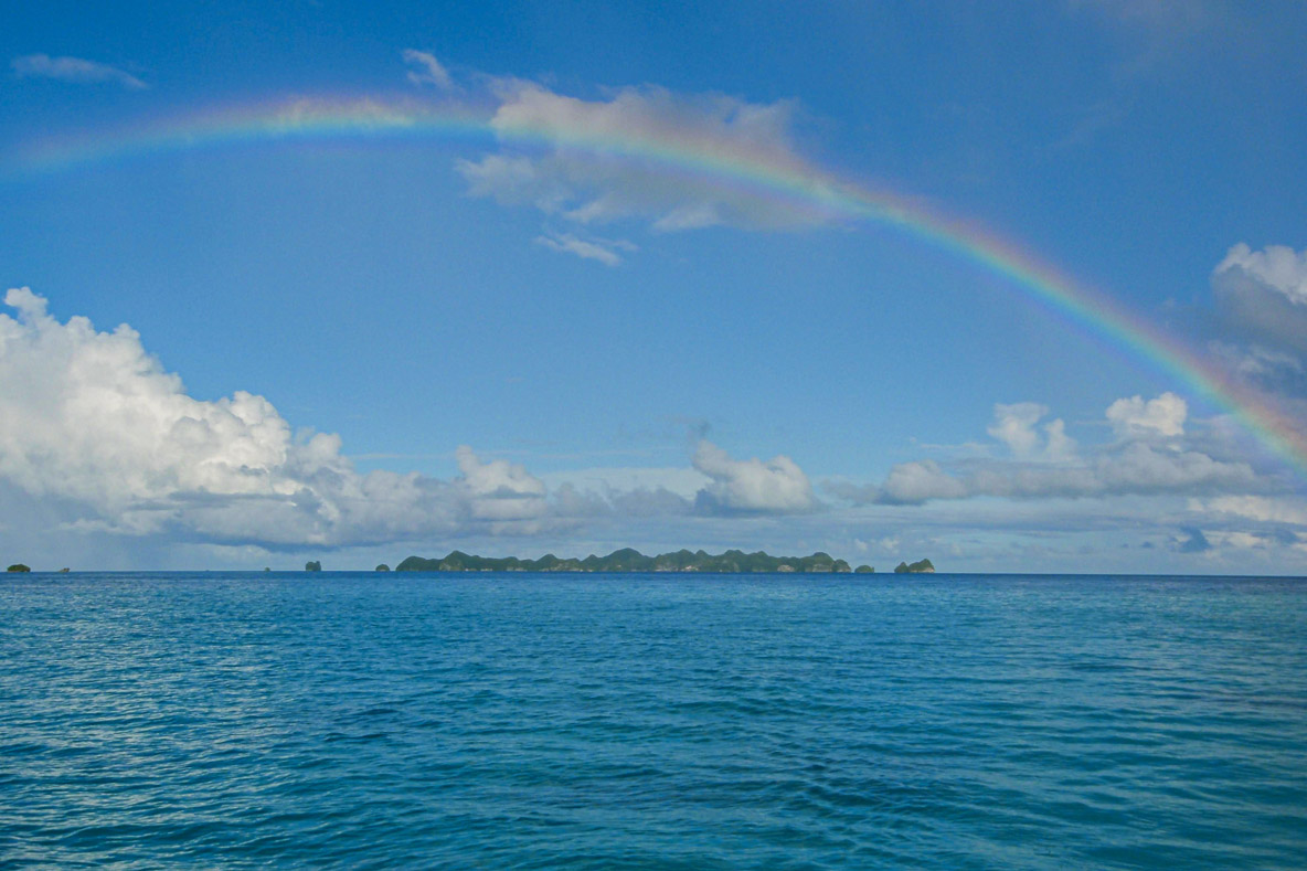 The Mecherchar Islands, as if they were suspended between sea and sky, are renowned for their dive sites.