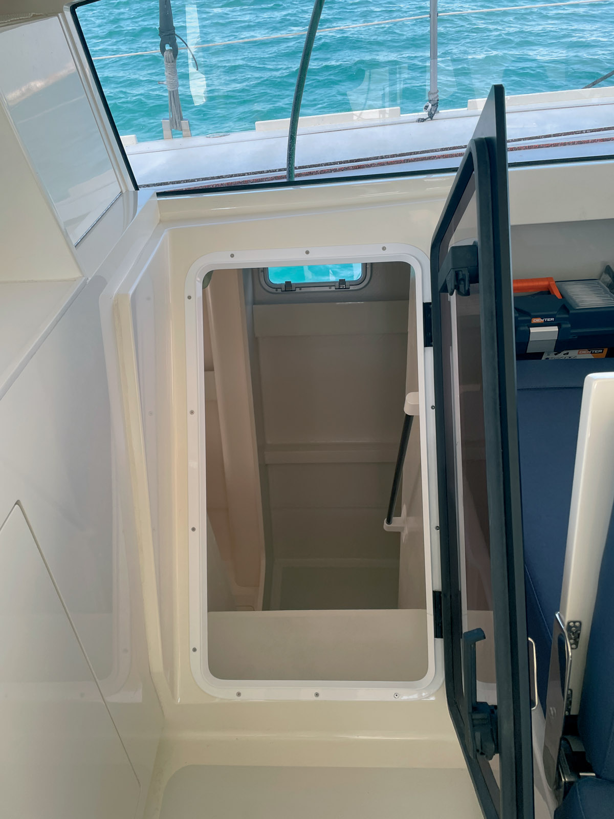 Watertight doors ensure the hulls’ buoyancy in all circumstances but could do  to be an inch or so taller and/ or angled more steeply to prevent the risk of bumping one’s head.