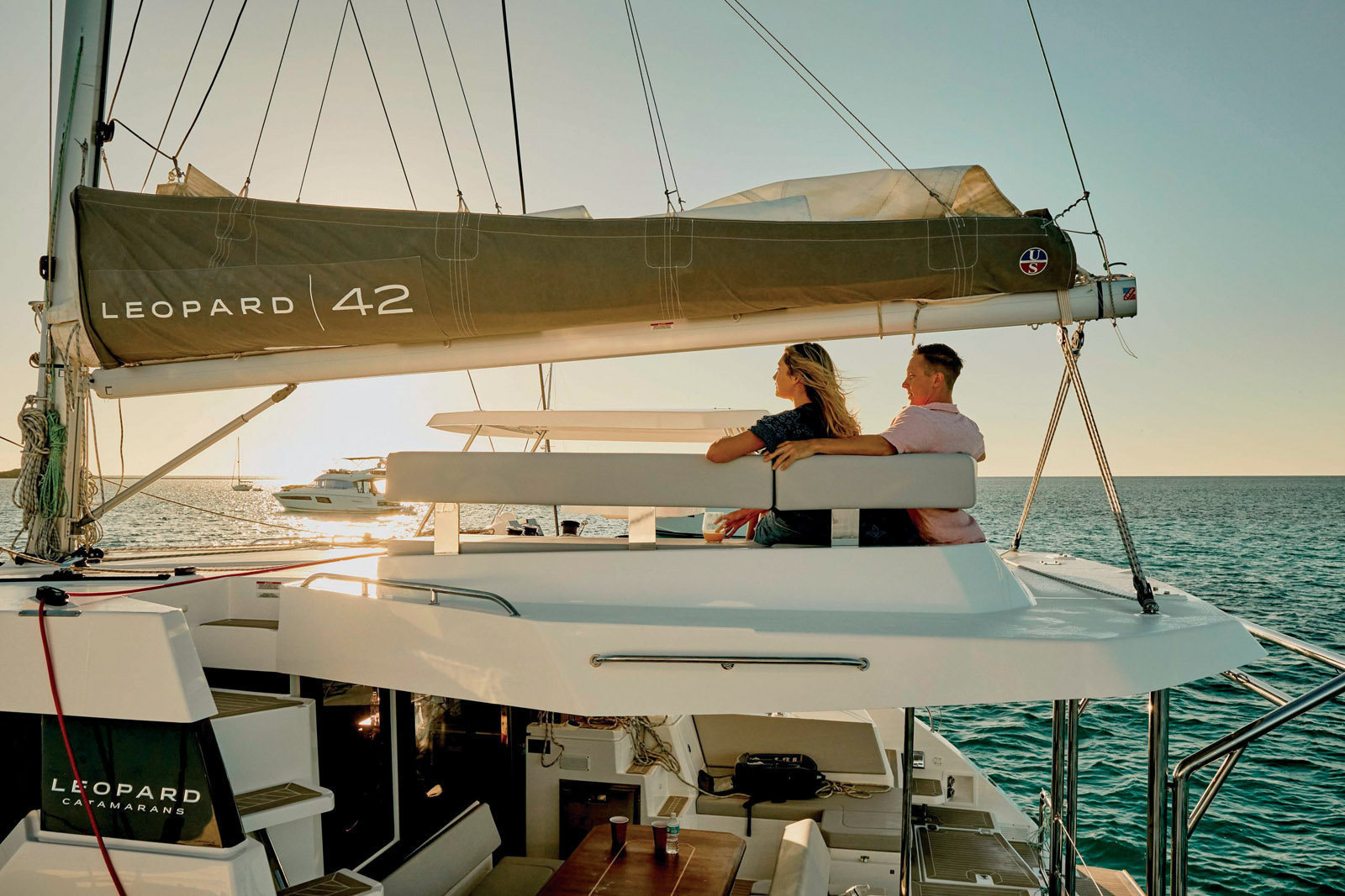 The bimini top features a lounge area - though you wouldn’t quite call it a flybridge.