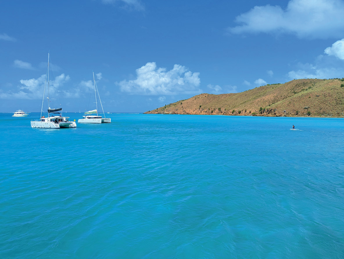 Virgin Gorda’s lagoon offers the calmest of anchorages. 