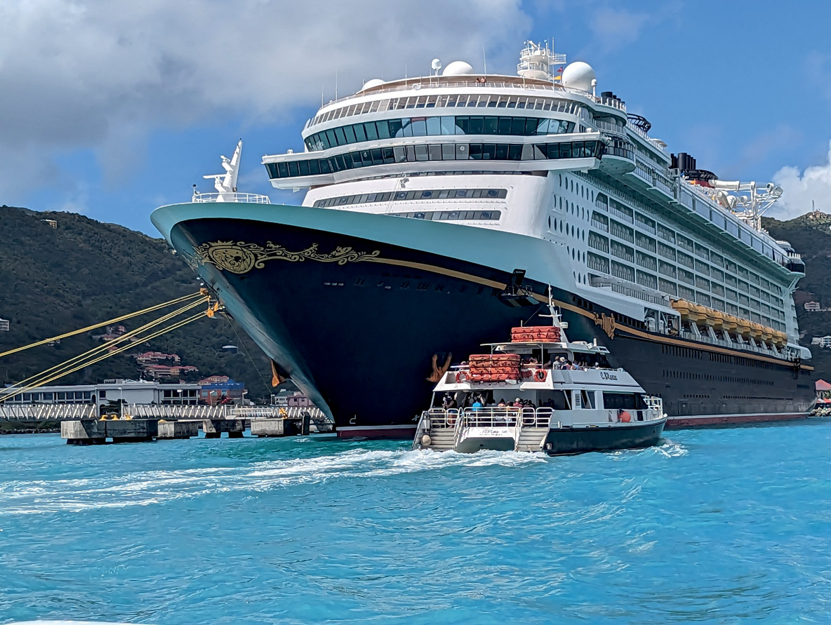 The Disney Fantasy cruise ship embarks a crew of 1,453 people  and 4,000 passengers…
