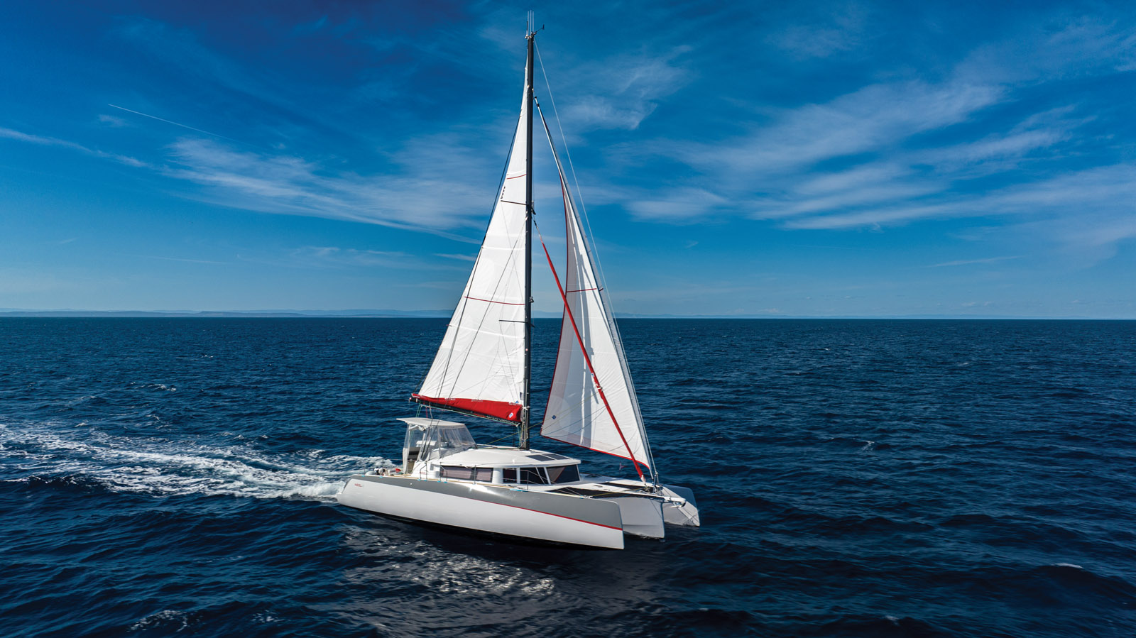 High-performance trimaran on the outside, bold loft apartment on the inside: the  Neel 43 is designed for a discerning audience who loves to sail off the beaten path!