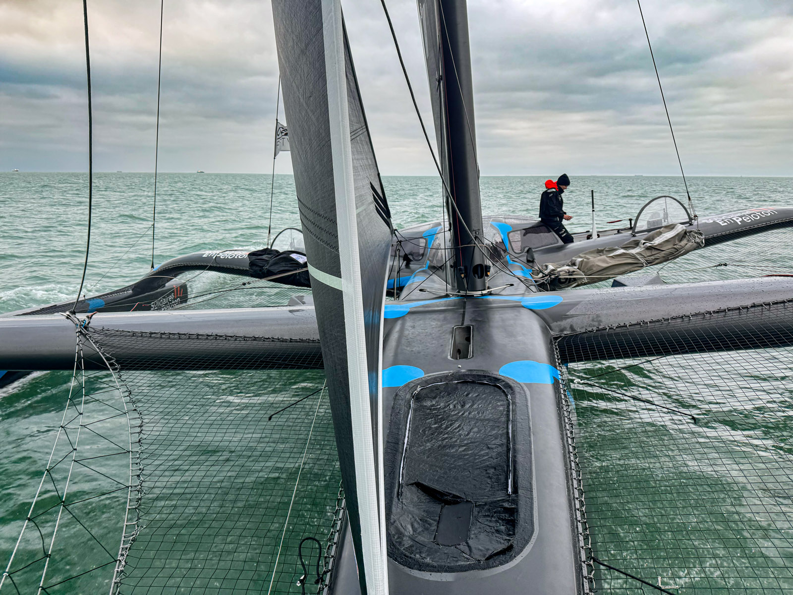 The sea is flat? Well,  so are the sails...