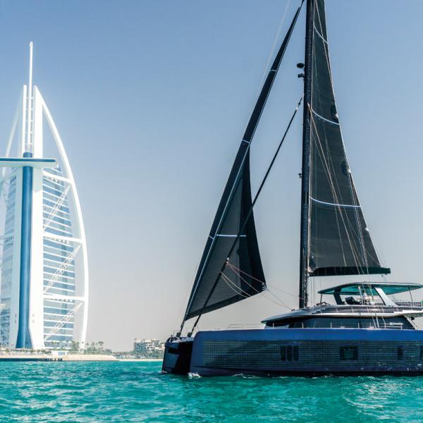 Premiers bords à Dubaï pour le Sunreef qui inaugure la gamme ECO.