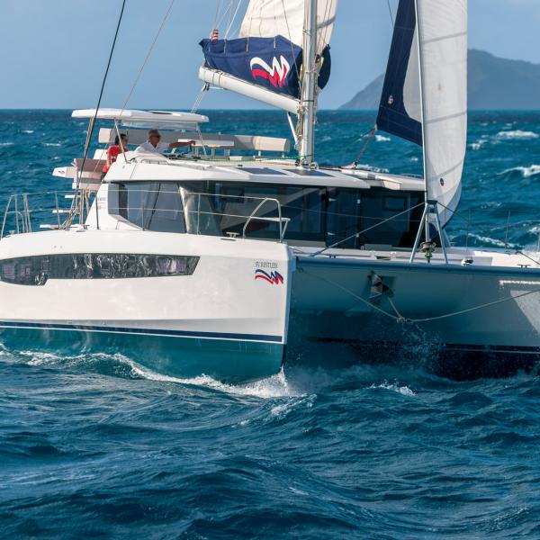 The Leopard 45 willingly comes alive as soon as the breeze picks up.