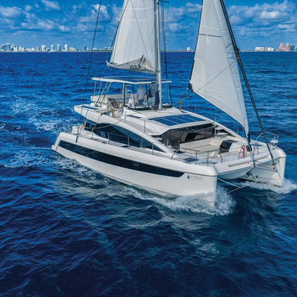 The Aquila 50 Sail is the first model in the sailing range, but will very soon be joined by a 45 and a 65.