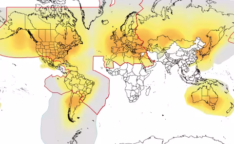 Before choosing a satellite network and a connection mode, it is essential to compare the satellite coverage with respect to your cruising itinerary.