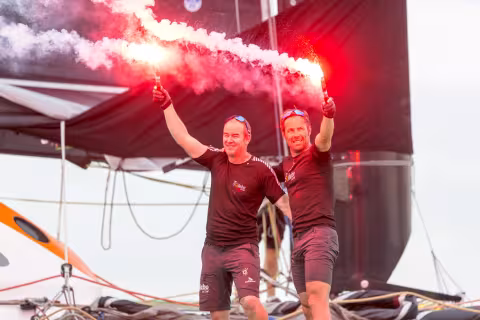 Sodebo trimaran, winner of the Jacques Vabre Transatlantic race 2017