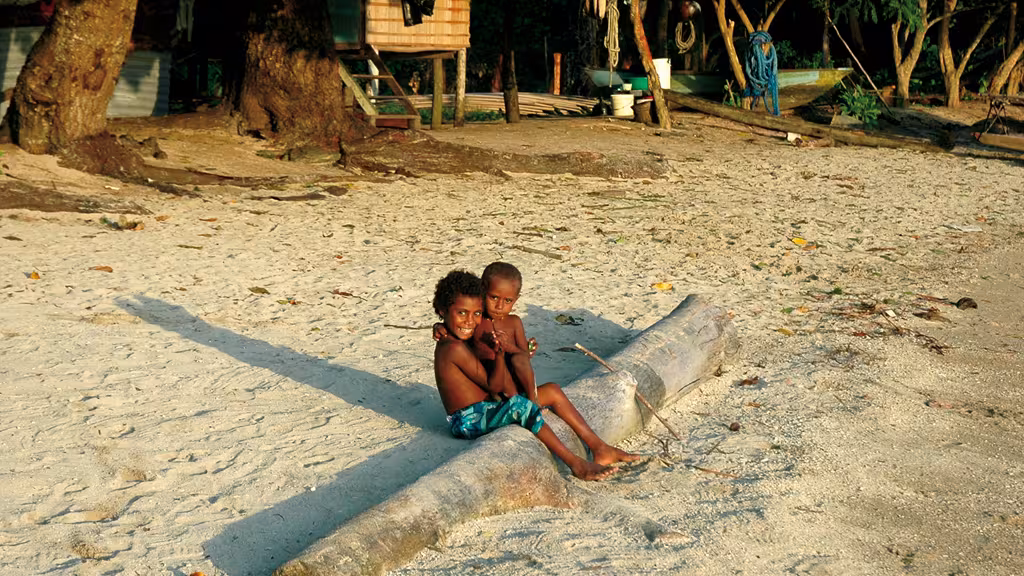 The simple but happy way of life of the children of the Louisiades archipelago…  