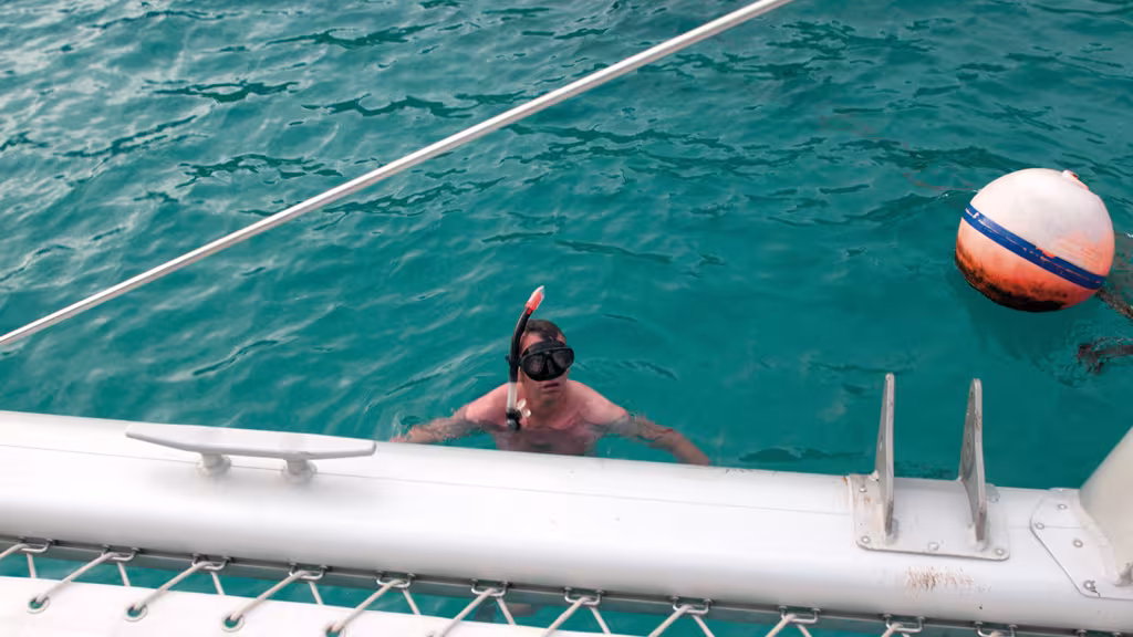 A mooring buoy for the night? It’s best to dive to check what it is tied to...