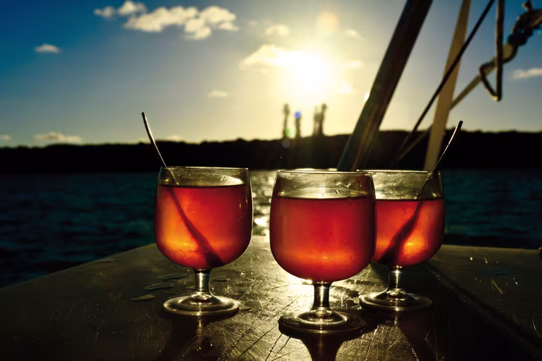 A little rum at sunset, in a magical place… 