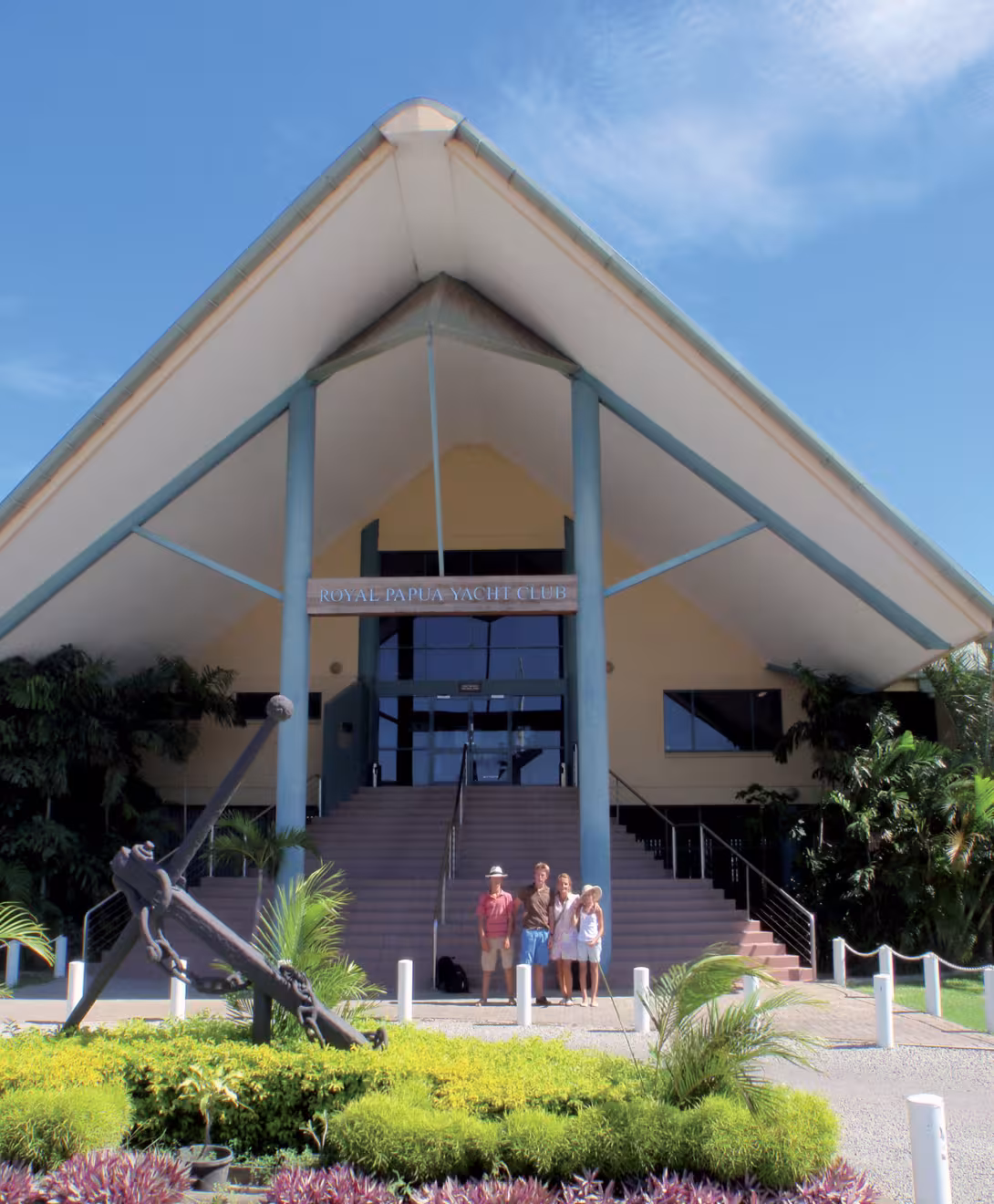 The facilities of the Royal Papuan Yacht Club In Port-Moresby… There's a welcome, especially if you're an Australian!  