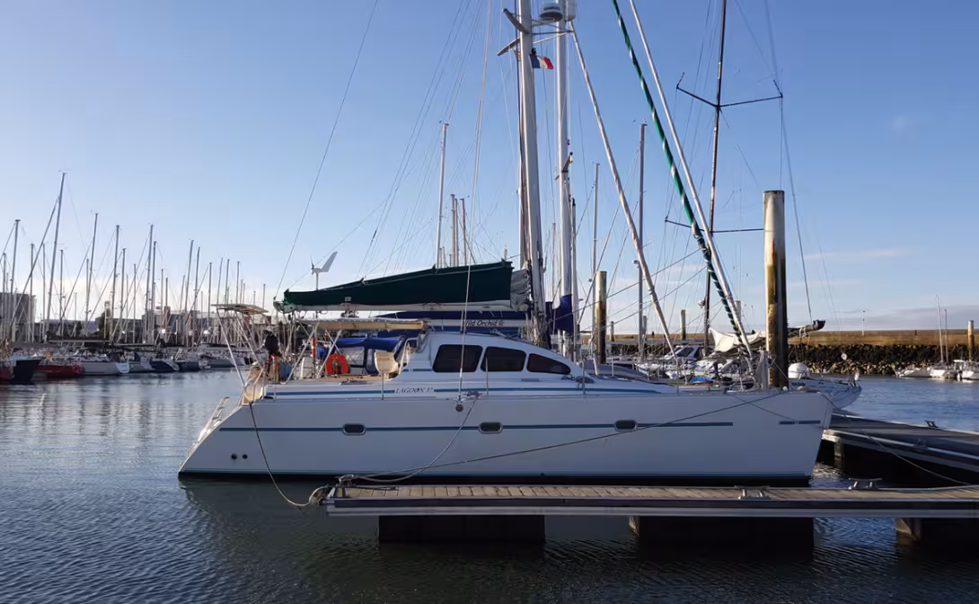 The same boat today. Still cutting a dash, and ready to take its crew anywhere in the world.  