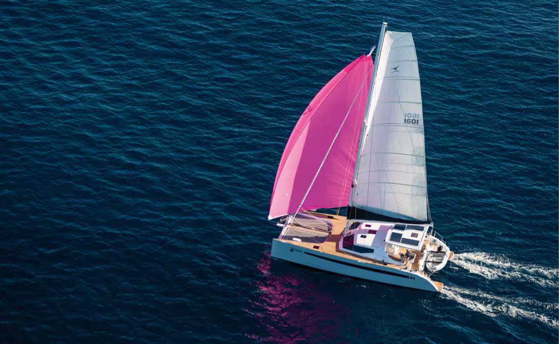 A generous but well-designed sail plan 