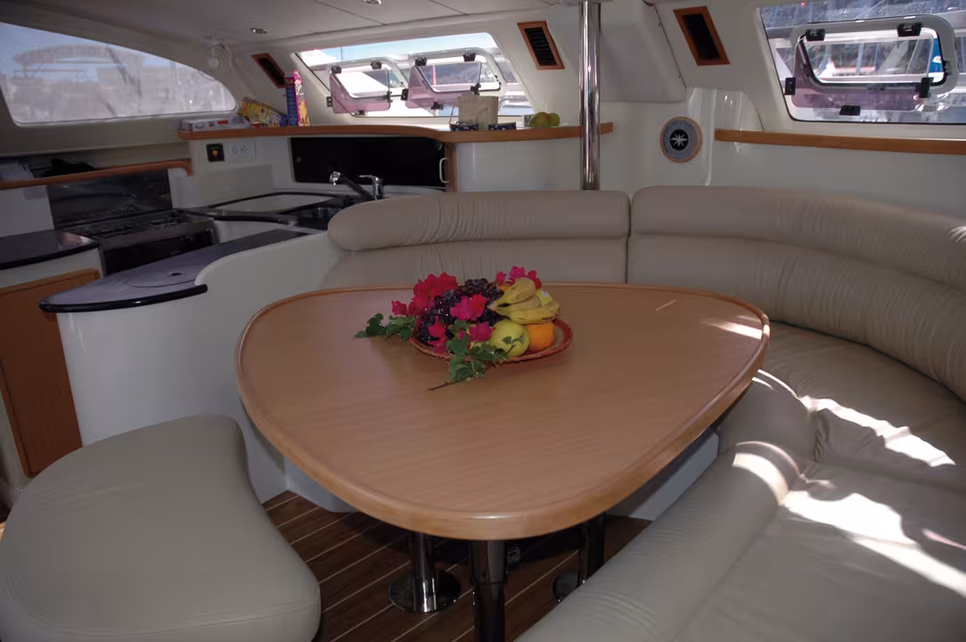 All the Leopard 43’s berths are arranged athwartships.