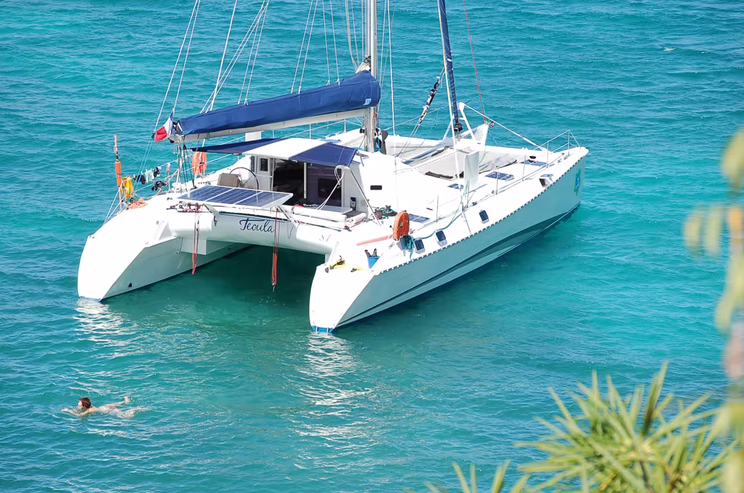 This 45 is certainly a particularly fast catamaran, but it is also very safe in heavy weather.