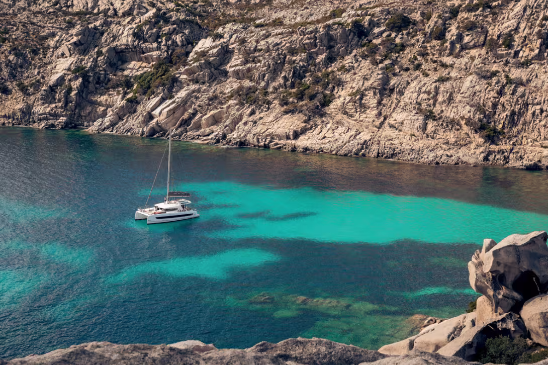 A stopover near the island of Caprera, in the Maddalena archipelago.