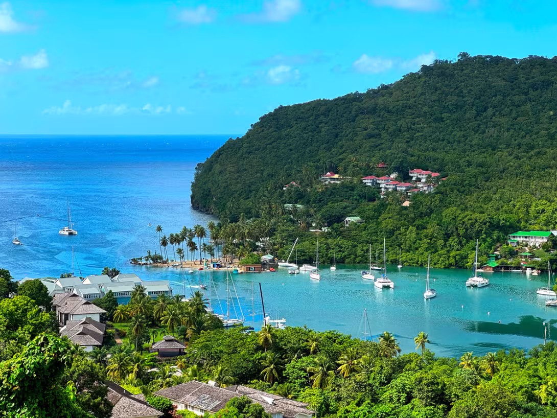 Marigot Bay is considered a hurricane hole.