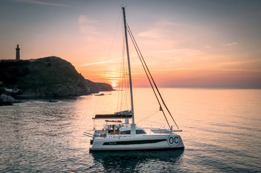 High-performance multihulls like this Catana Ocean Class often opt for sail drive engines (here 45 or 57 HP).