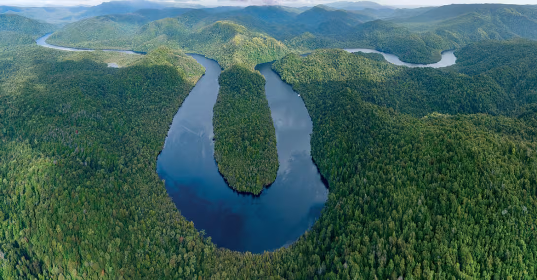 The Gordon River is navigable  for 20 miles.