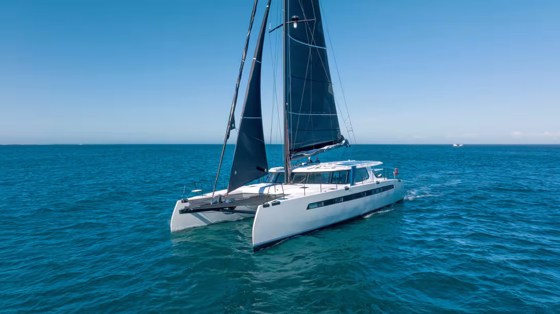 The Balance 580 #2 makes its first tacks on the Indian Ocean off St Francis before heading for Cape Town. 