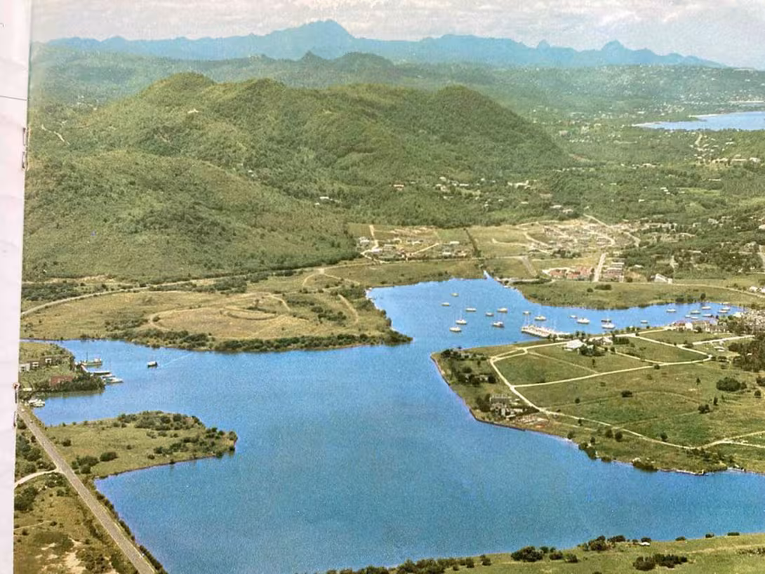View of Rodney Bay, probably in the late 1970s, before construction of the marina began.