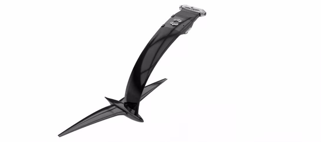 © Y.Riou/© E.Stichelbaut / polaRYSE / GITANA SA. This Y-shaped pendulum foil, inspired by America's Cup yachts, features an unprecedented span of 32'10" (10 m).